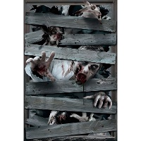 Wanddecoratie van een zombie van 80 x 120 cm