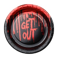 Bloederige Get Out-borden, 18 cm - 6 stuks