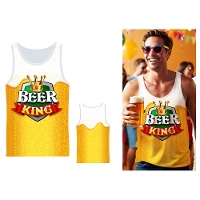 Beer King tanktop voor volwassenen