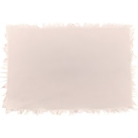 Placemat van 45 x 20 cm met franjes - 1 stuk
