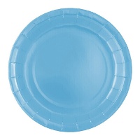 Kleurrijke kartonnen borden - 8 stuks van 23 cm