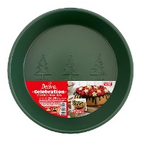 Ronde metalen kerstvorm 24,5 x 5 cm - Decora