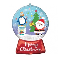 Kerst Sneeuwbol Ballon 50 x 68 cm - Anagram