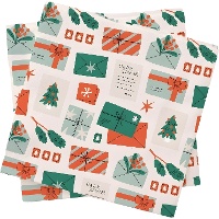 Kerstservetten met cadeautjesprint