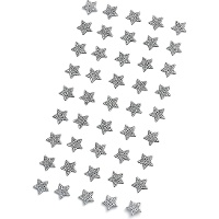 Glitterster stickers van 0,8 cm - 45 stuks