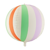 Orbz-ballon met pastelkleurige strepen - 50 cm