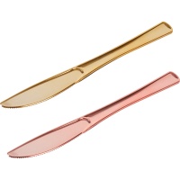 Metallic Plastic Messen 20 cm - 6 Stuks