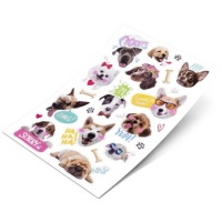 3D dierenstickers honden - 1 vel