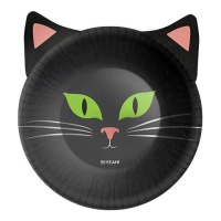 Zwarte kattenkom van 350 ml - 6 stuks