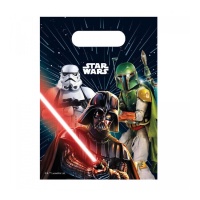 Star Wars Galaxy plastic tassen van 22 x 16 cm - 6 stuks