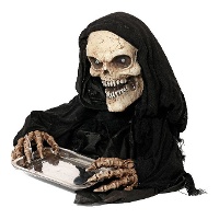 Skelet en dienblad met licht en geluid van 45 x 35 cm