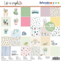 Scrapbooking papieren kit van Life is Simple - Artemio - 60 vellen