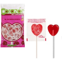 Mini hartjeslolly's - individueel verpakt - hartvormige Cerdán snoepjes - 200 stuks