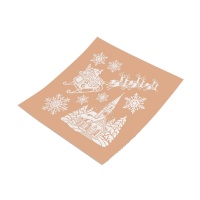 Raamdecoratie van Kerstman Met Slee