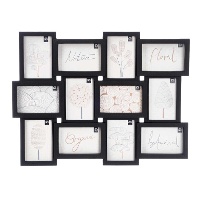 Zwarte fotolijst voor 12 foto's (10 x 15 cm)