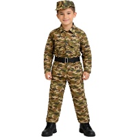 Camouflage soldatenkostuum voor kinderen