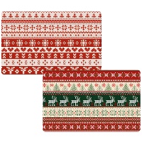 Placemat met kerstprint 43 x 28 cm - 1 st.