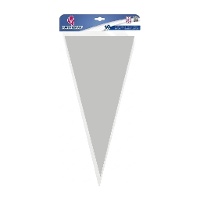 Ondoorzichtige grijze snoepzak 38 x 19 cm - 10 stuks