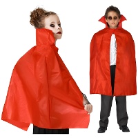 Kinder vampiercape 70 cm met hoge kraag