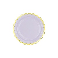 Bordjes met gouden rand van 18 cm - PartyDeco - 6 stuks