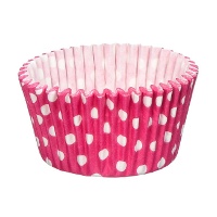 Gekleurde cupcakevormpjes met stippen - Pastkolor - 24 stuks