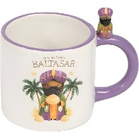Mok van 414 ml van Baltasar (Driekoningen) met figuurtje
