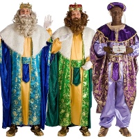 Koning-kostuum met gouden borduursel