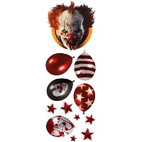 Moordende clown wanddecoratie stickers
