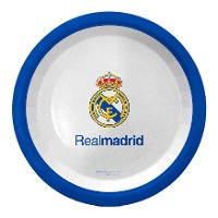 Witte Real Madrid bord van 18 cm - 8 stuks