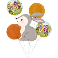 Happy Birthday konijnenboeket van 64 cm - Grabo - 5 stuks