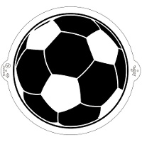 Voetbal Stencil 25 cm - Decora