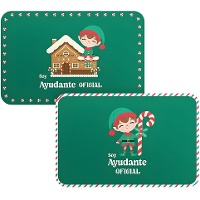 Placemat met hulpelf van de Kerstman 43 x 28 cm - assorti - 1 stuk