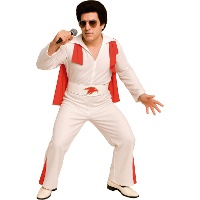 Rood Rey del Rock-kostuum voor heren