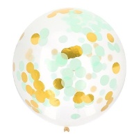 Grote latex ballon met confetti van 61 cm - Folat - 1 stuk