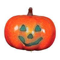 Halloween pompoen met licht van 16 cm