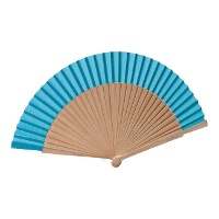 Houten waaier met gekleurde rand van 23 cm - 1 stuk