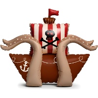 Piratenbootballon met standaard van 120 x 91 cm