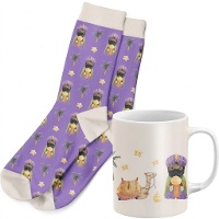 Cadeauset met mok en sokken Koning Baltasar