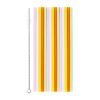 Herbruikbare plastic rietjes 20 cm - 30 stuks