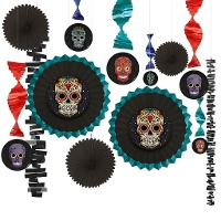 Decoratieve hangversieringen voor Dia de los Muertos - 13 stuks