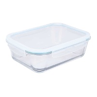 Rechthoekige borosilicaat Tupper van 2,8 L