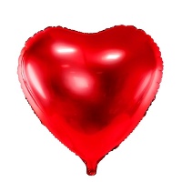 XL kleurrijk hartballon van 61 cm - PartyDeco - 1 stuk