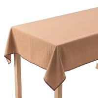 Tafelkleed van 1,45 x 1,40 m in mosterdkleurige stof