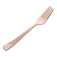 Premium metaliseerde kunststof vorken 18,8 cm - 6 stuks