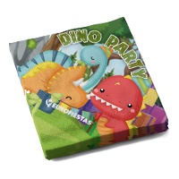 Servetten uit de Dino Party collectie 16,5 x 16,5 cm - 12 stuks