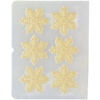 Witte chocolade sneeuwvlokfiguren - 6 stuks