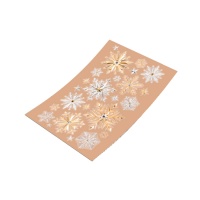 Decoratieve gouden sneeuwvlok zelfklevende raamdecoratie