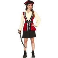 Jeugdige meisjes piratenkostuum met schedel