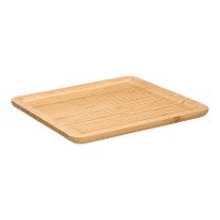 Vierkante bamboe serveerplank 30 x 30 cm voor hapjes