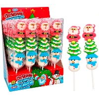 Assorti kerst-marshmallowspiesjes van 36 g - 24 stuks